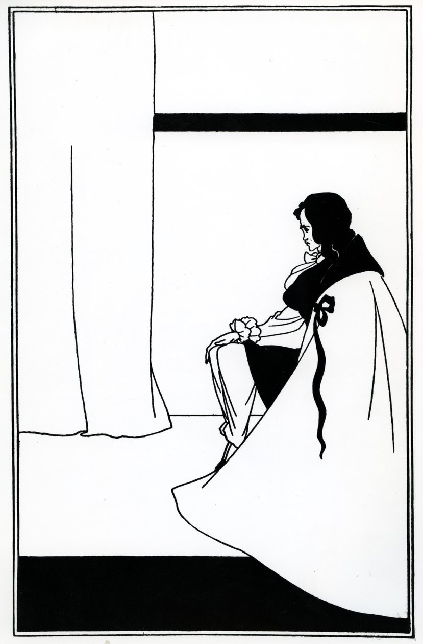Illustration till "The Fall of the House of Usher" av Edgar Allan Poe, 1894 av Aubrey Beardsley