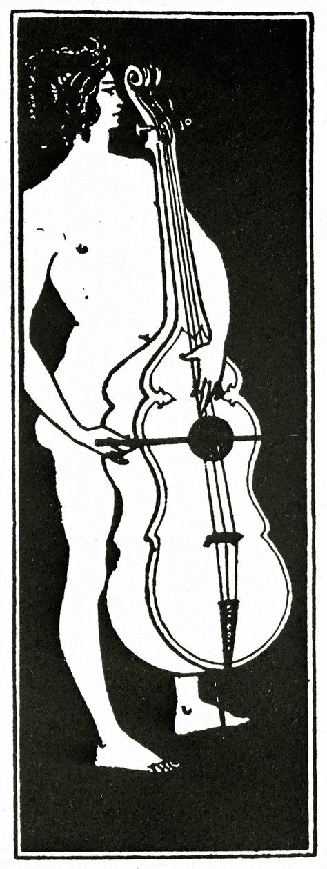 Mannen med cellon, ca 1894 av Aubrey Beardsley