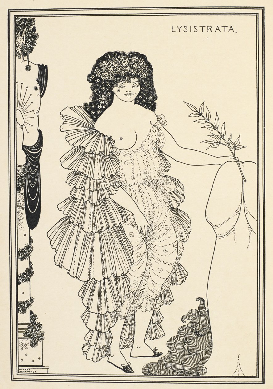 Lysistrata - karaktär i en komedi av Aristofanes av Aubrey Beardsley
