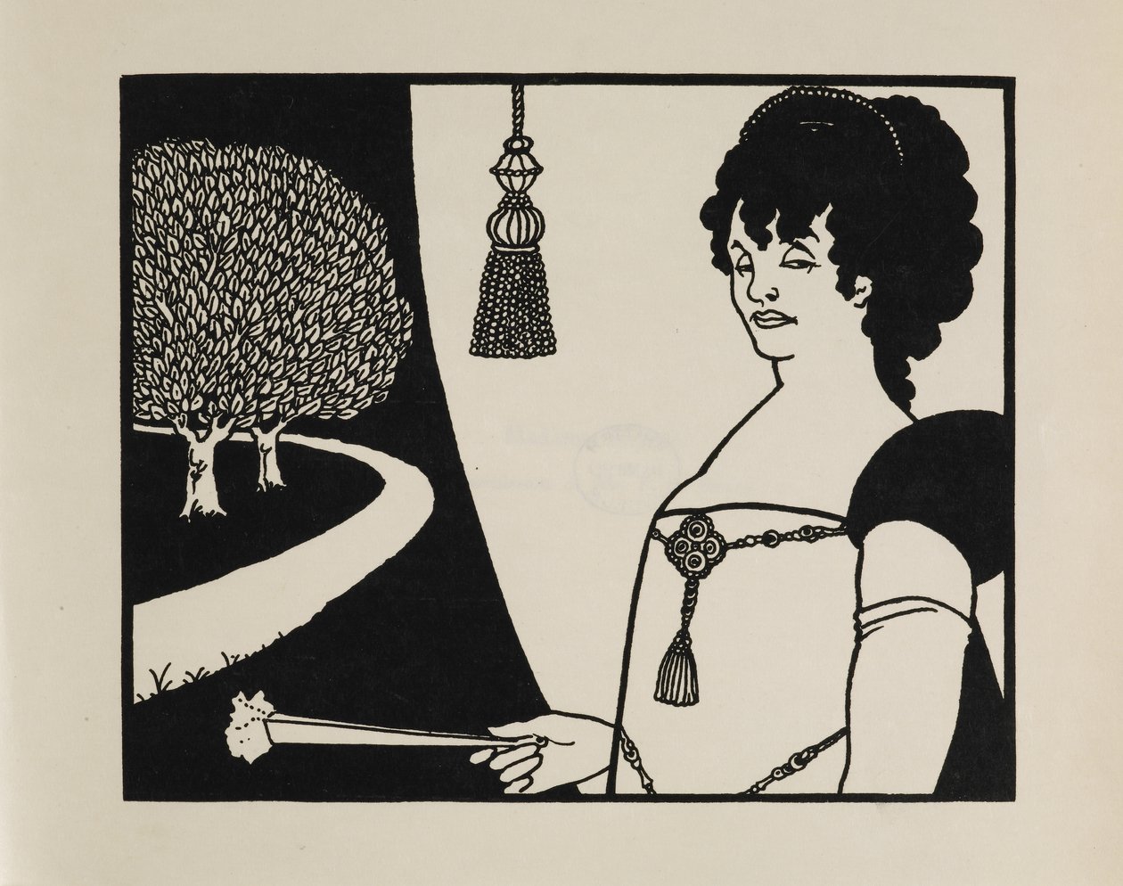 Madame Rejane, från en bok med femtio teckningar av Aubrey Beardsley