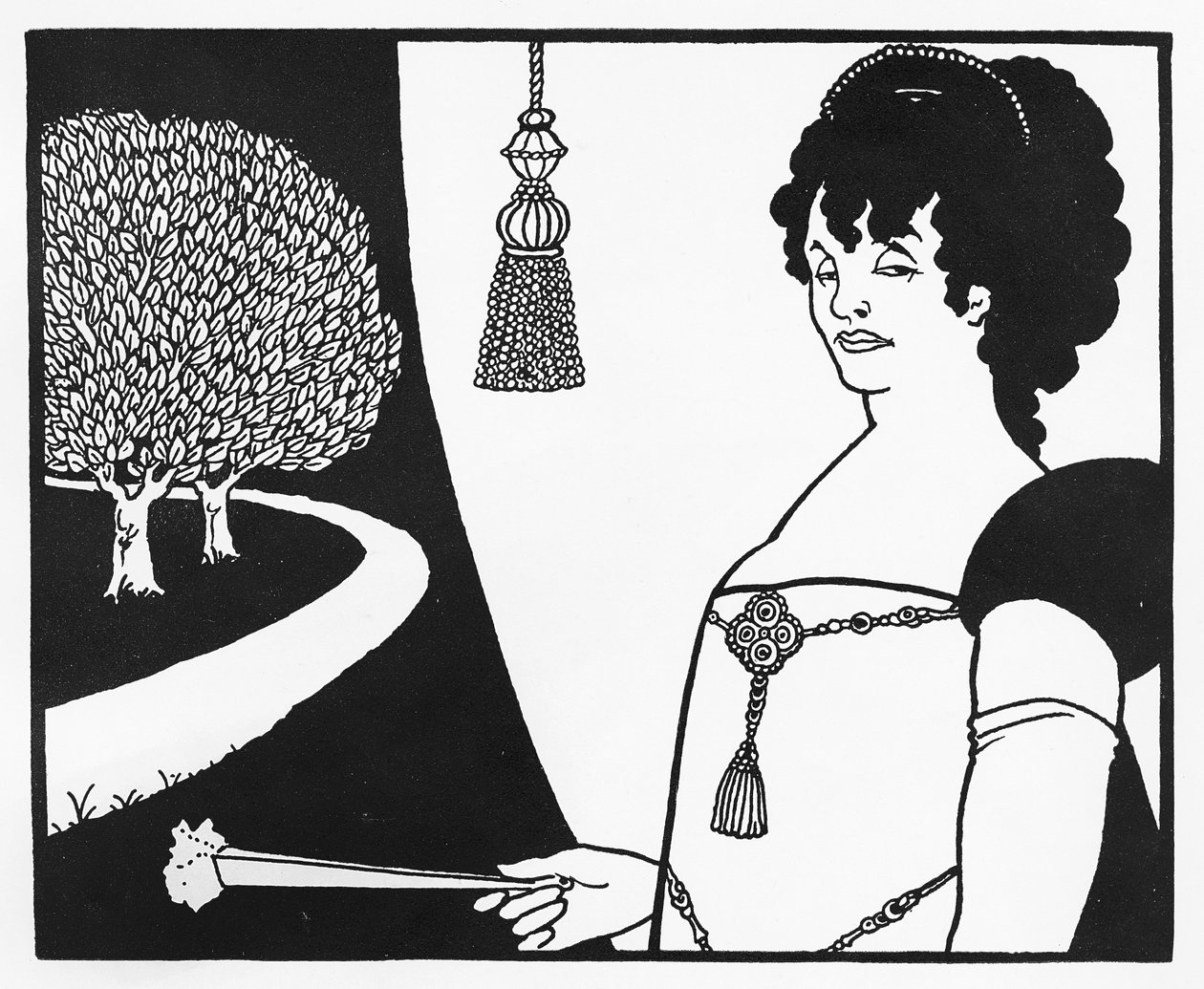 Madame Rejane, illustration ur "The Yellow Book", 1893-94 av Aubrey Beardsley
