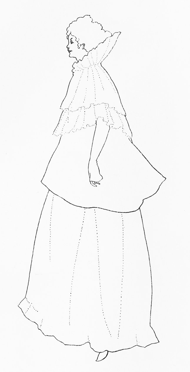 Madame Rejane, illustration från "The Yellow Book", 1894 av Aubrey Beardsley