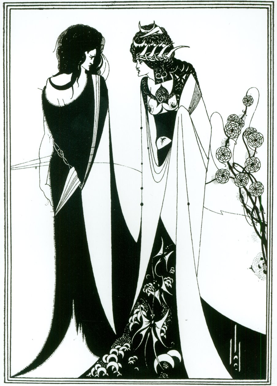 Salome med sin mamma, Herodias av Aubrey Beardsley