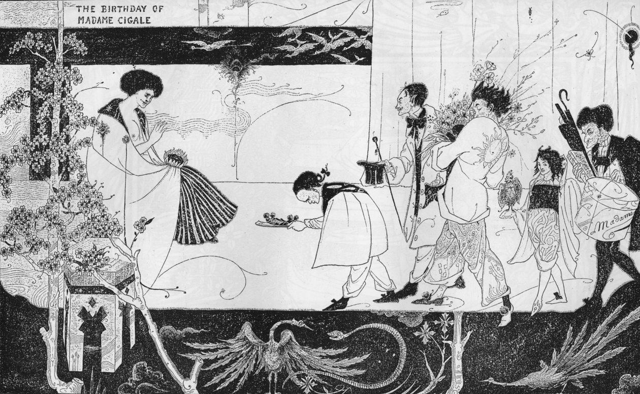 Madame Cigales födelsedag, c1893 av Aubrey Beardsley