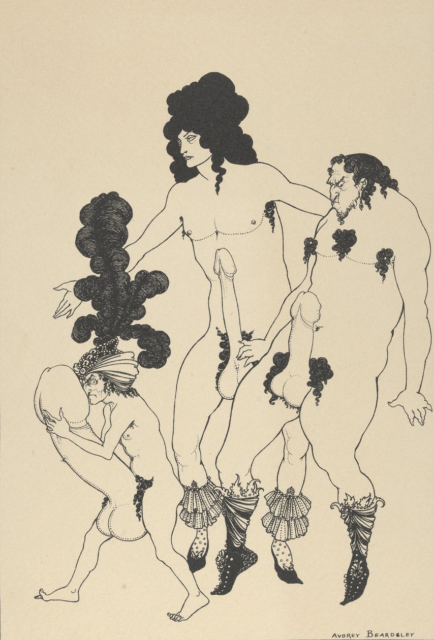 Lacedemoniska ambassadörerna, för The Lysistrata of Aristophanes, ca. 1926. av Aubrey Beardsley