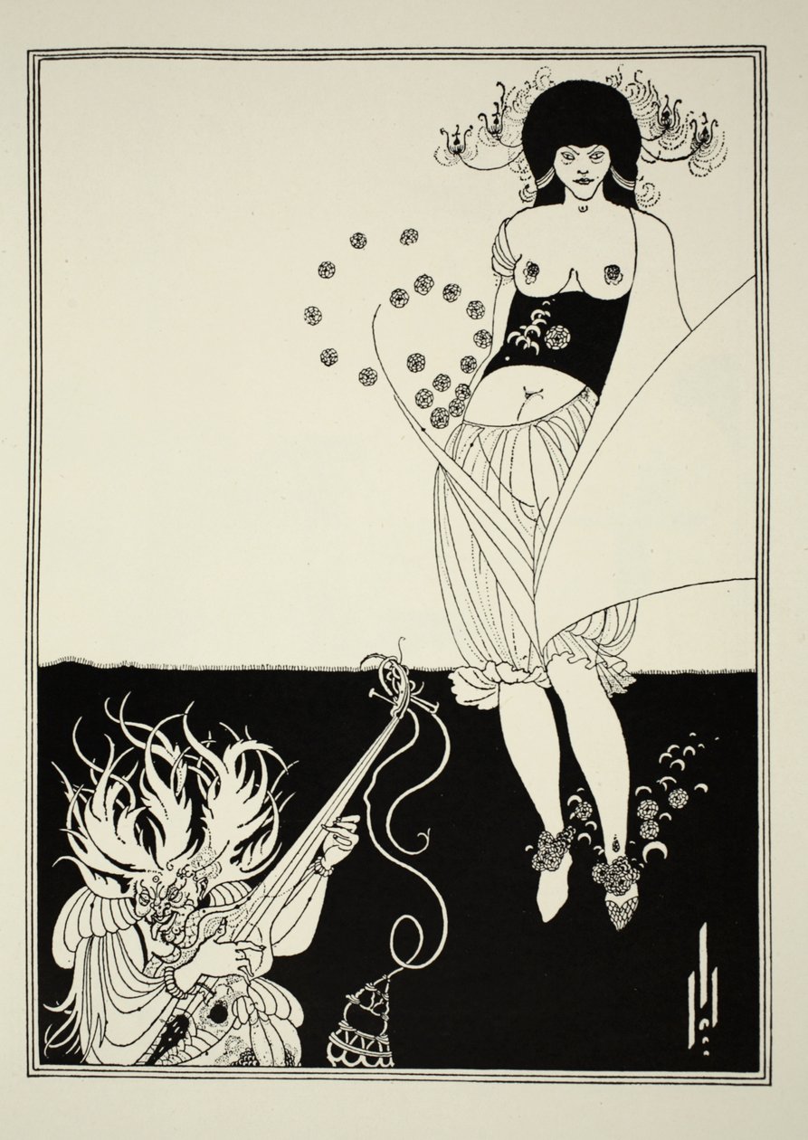 Magdansen, från "Salome" av Oscar Wilde (1854-1900) 1893 (linjetryck) av Aubrey Beardsley