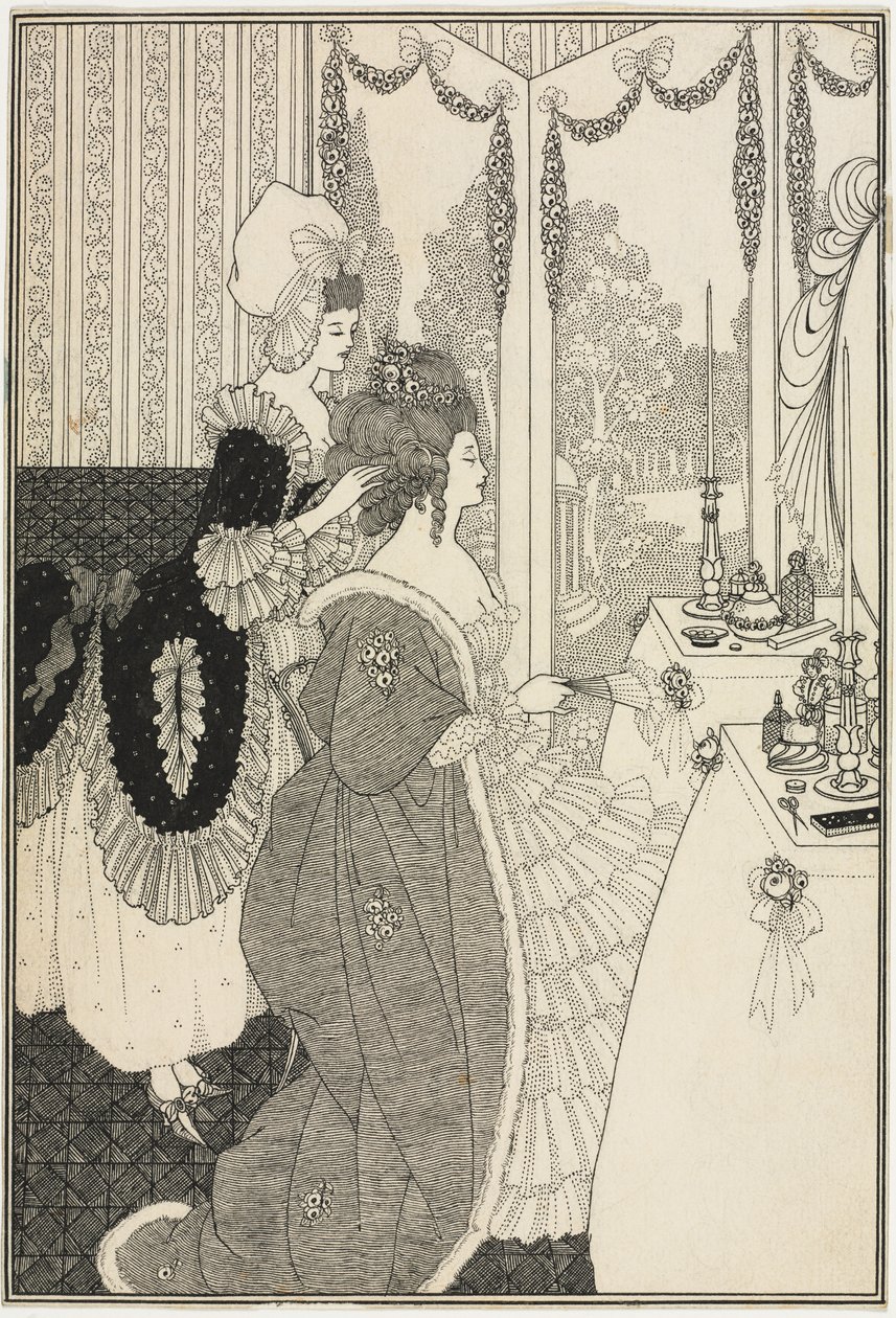 The Toilet, från The Rape of the Lock av Alexander Pope, ca 1895-96 (penna och bläck) av Aubrey Beardsley