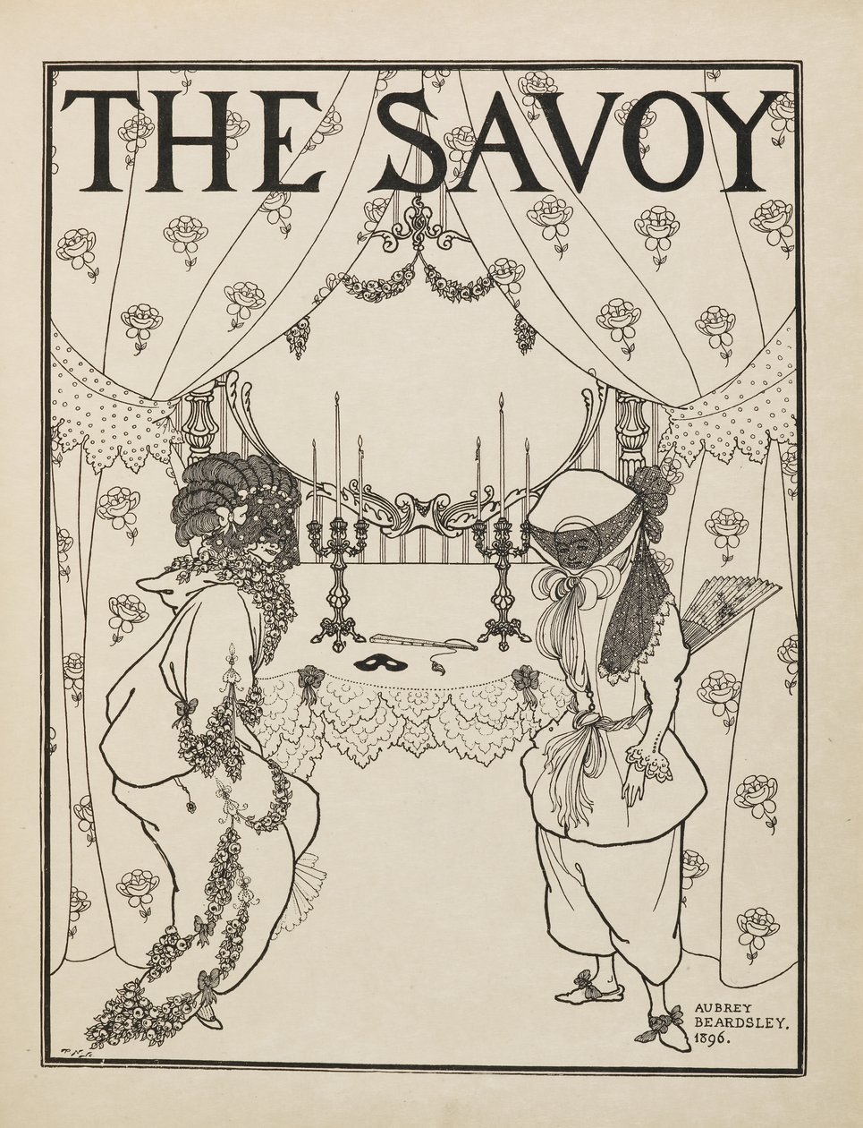 Titelsida för nr 1 av "Savojen" från en bok med femtio teckningar av Aubrey Beardsley