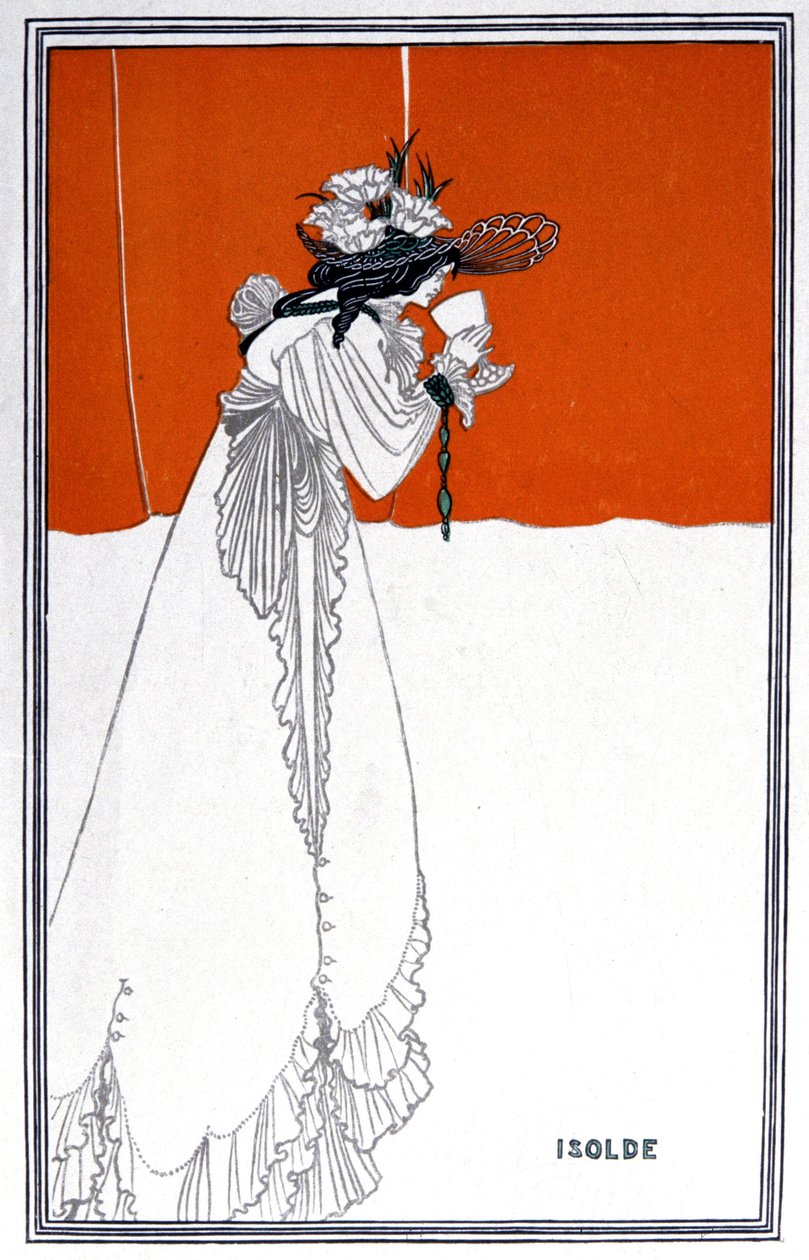 Yseult dricker Philtre, England, ca 1900 av Aubrey Beardsley
