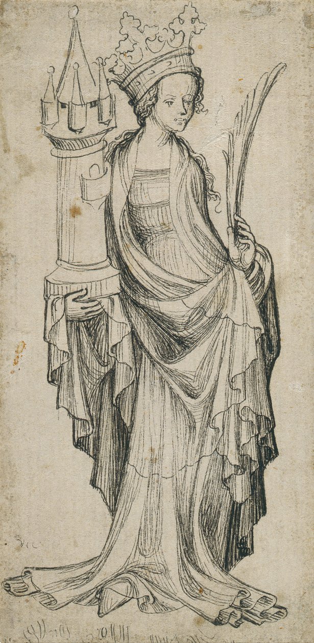 St Barbara av Augsburger Meister