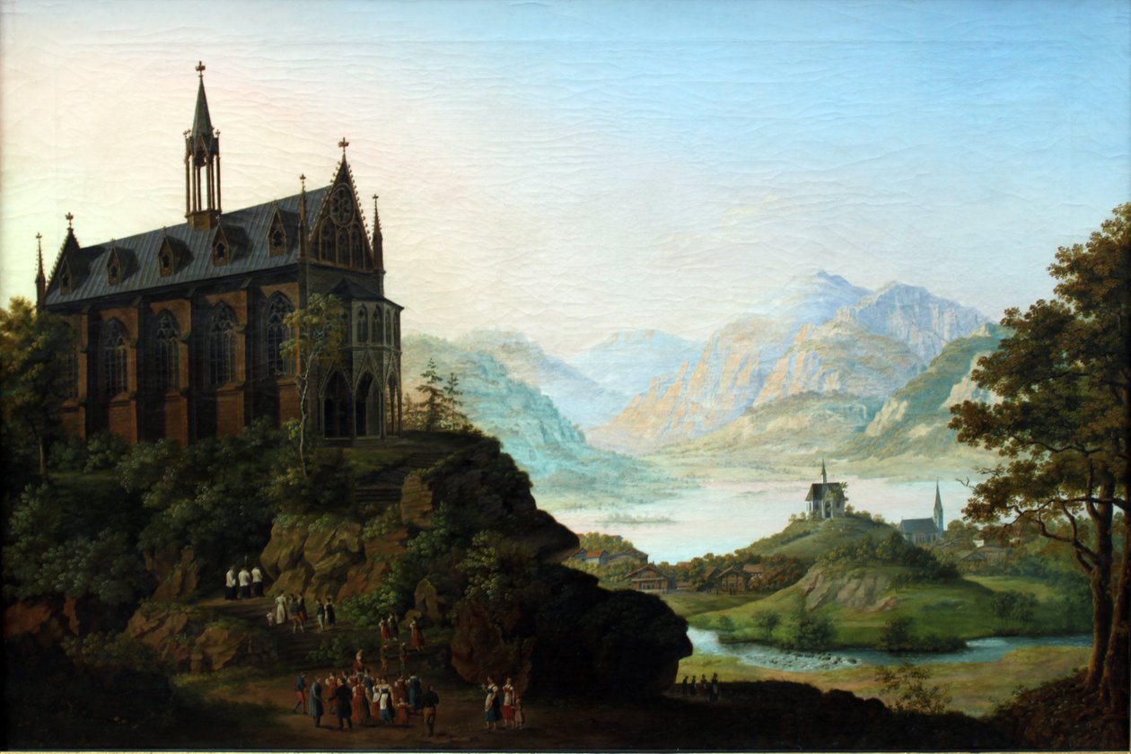 Bergslandskap av August Ahlborn