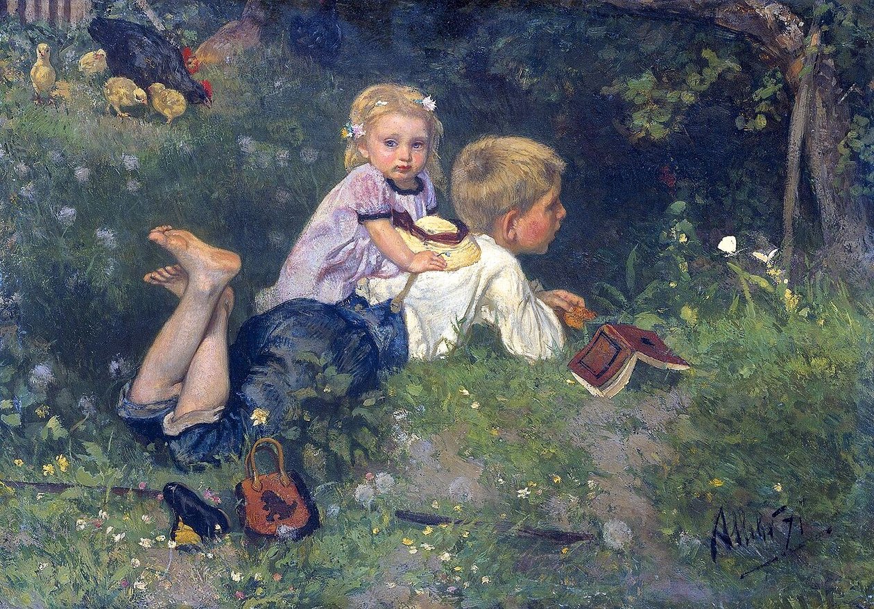 The Butterflies  av August Allebe