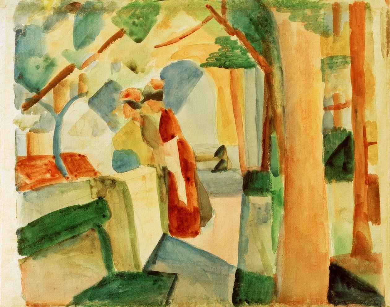 På Thuns kyrkogård av August Macke