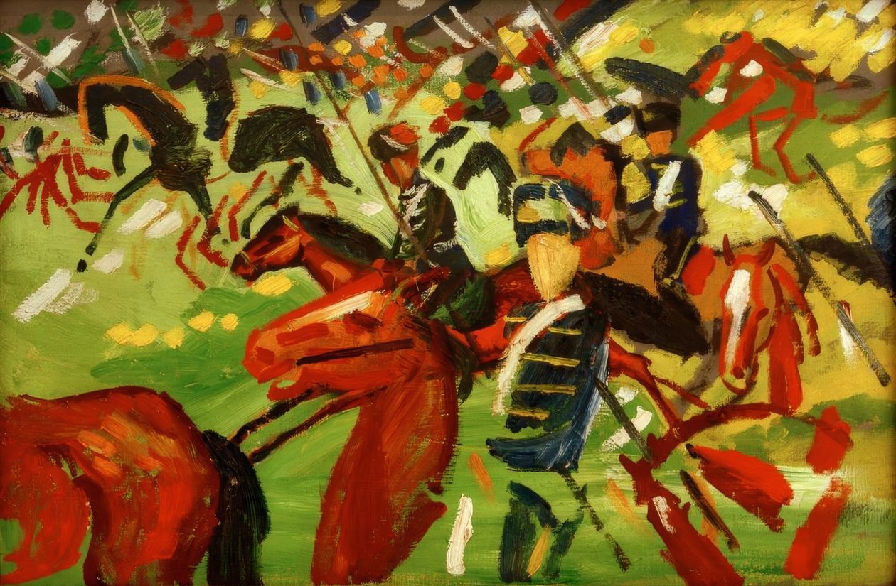 Husarer till häst av August Macke