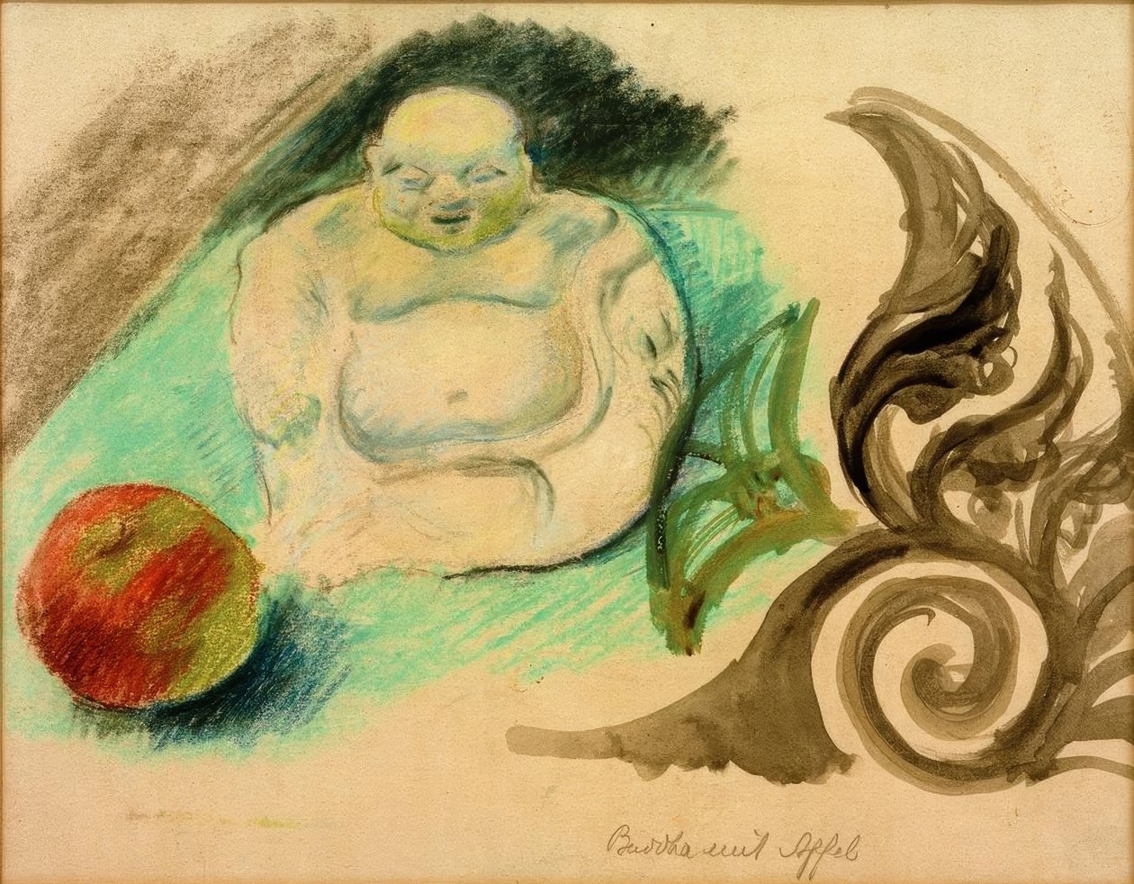 Buddha med äpple av August Macke