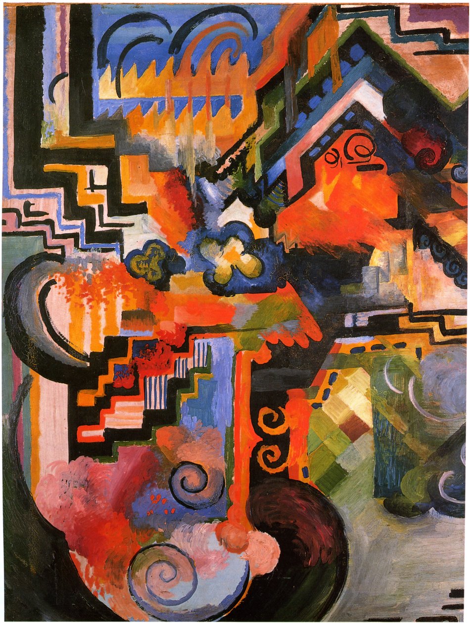 Färgad komposition av August Macke