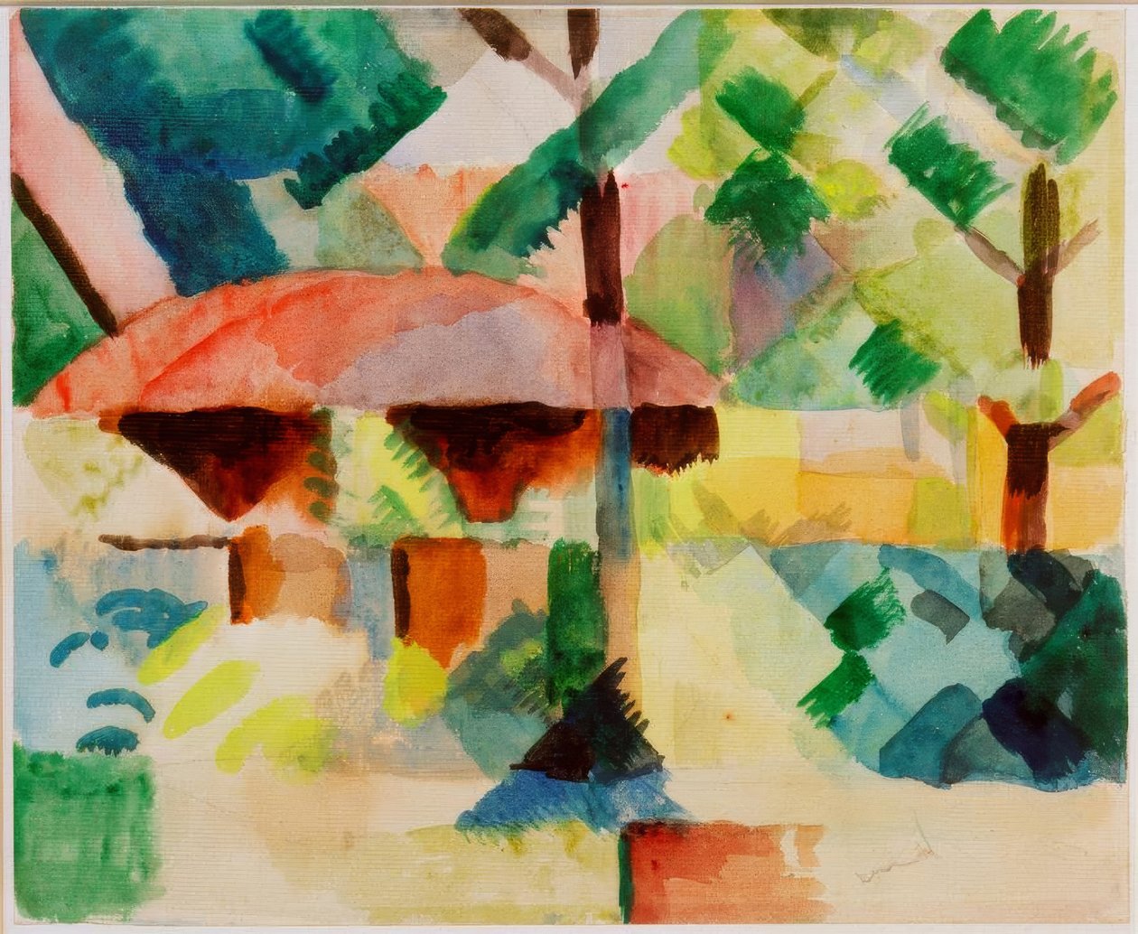 Trädgårdsingång av August Macke