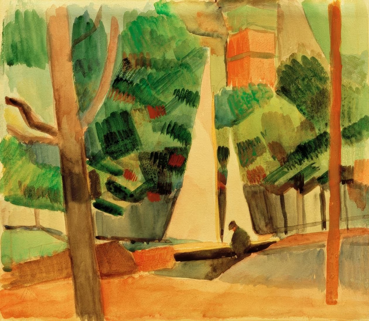 Hilterfingen vid sjön Thun av August Macke