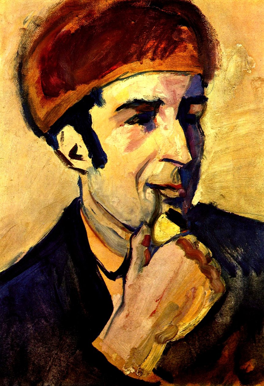 Portrait of Franz Marc av August Macke
