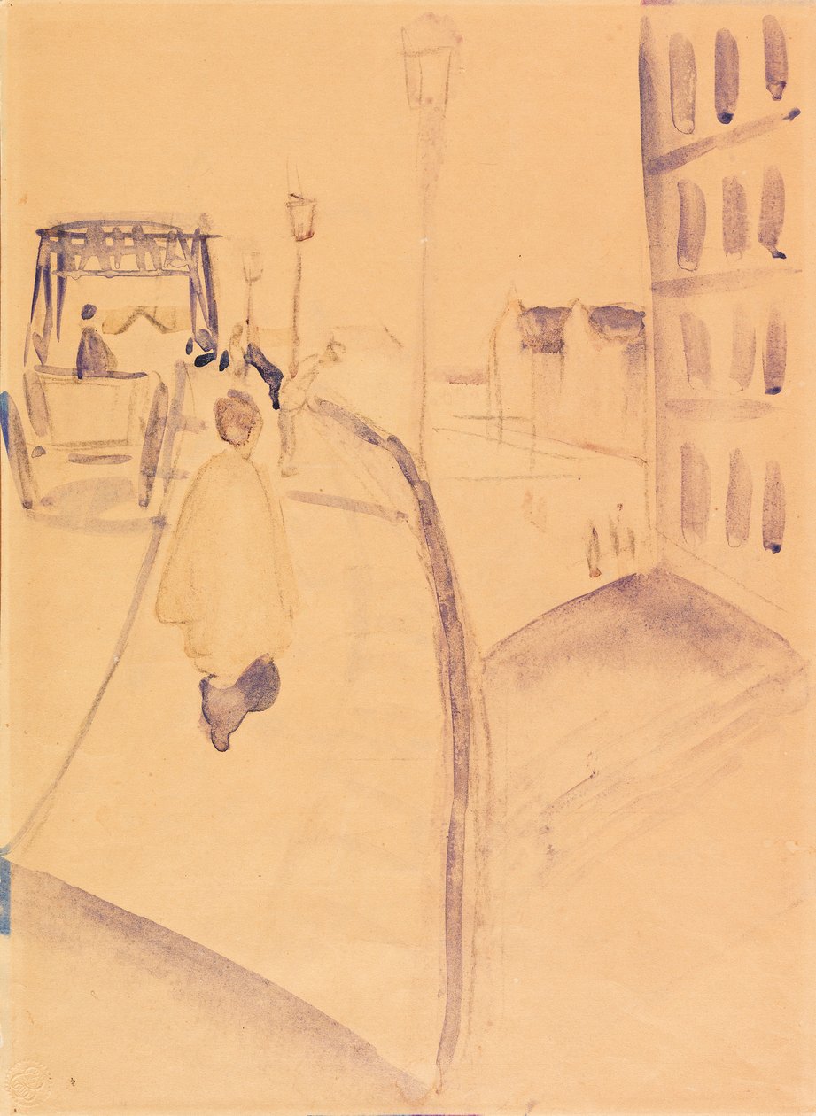 Viktoria bron på kvällen glöd av August Macke