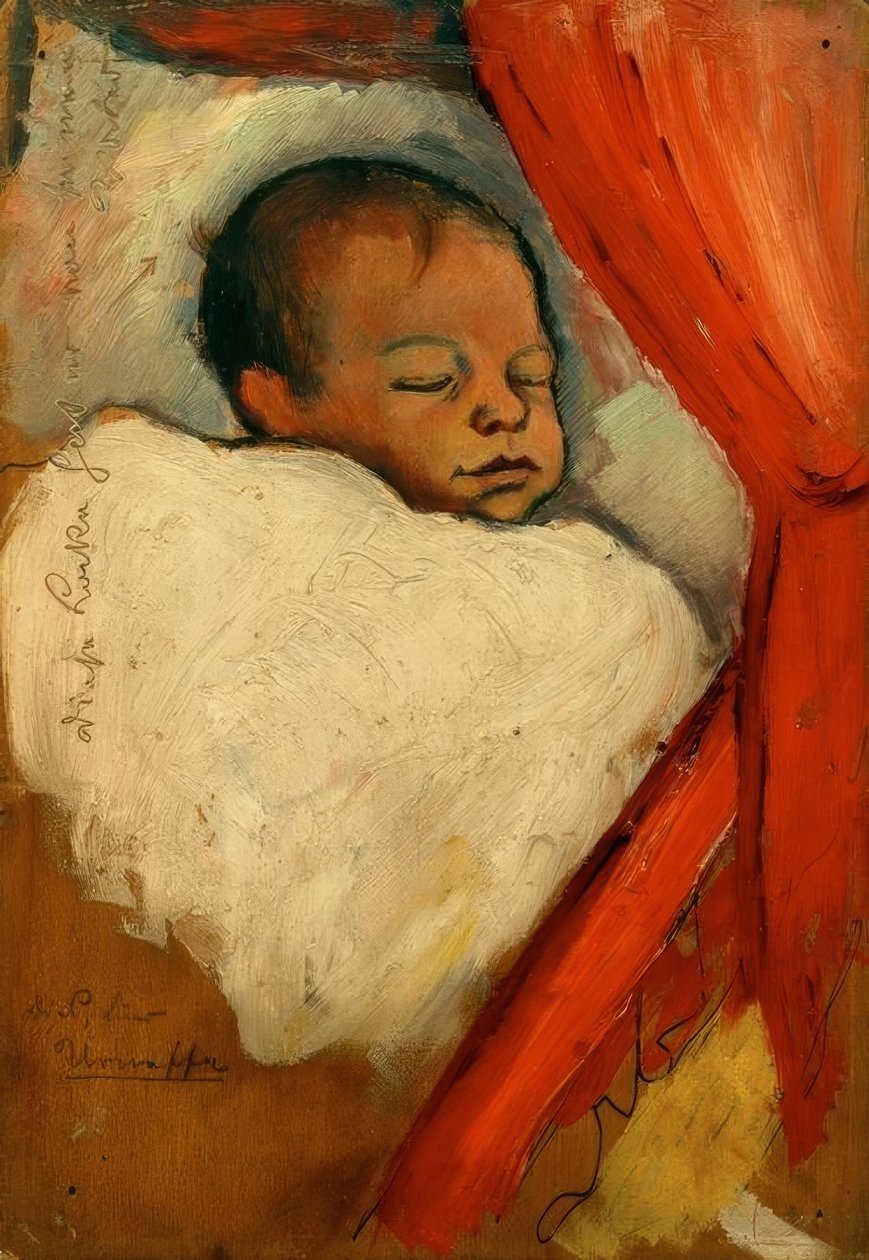 Walter, tre dagar gammal av August Macke