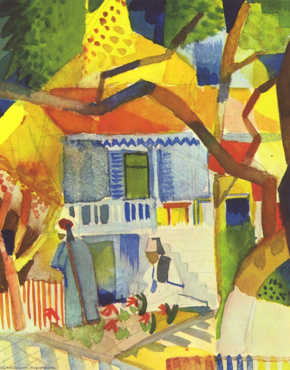 Inre innergården i st. girain av August Macke