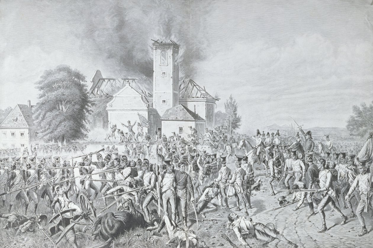 Slaget vid Waterloo, graverad av Richard Bong av August von Maly