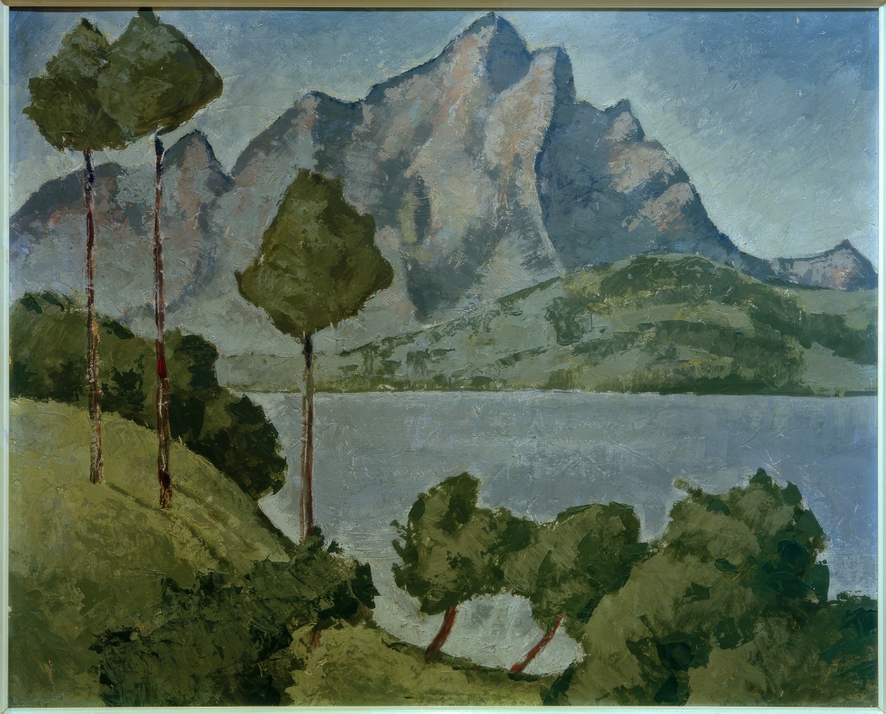 Vierwaldstättersjön med Pilatus av August Babberger