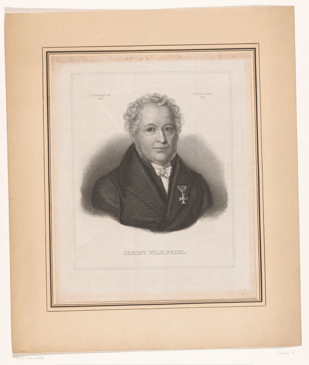 Porträtt av Kristus. wilh. Nebel av August Brust