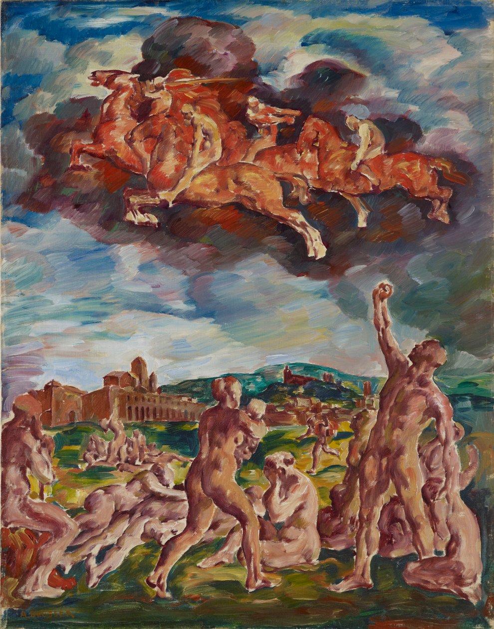Apokalypsens ryttare, 1917 av August Deusser