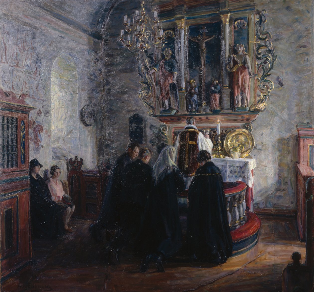 Nattvarden, Dale kyrka i Luster av August Eiebakke