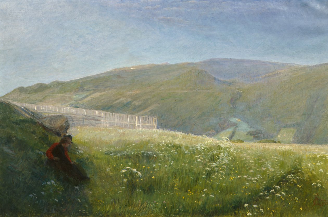 Sommarlandskap, Vågå av August Eiebakke