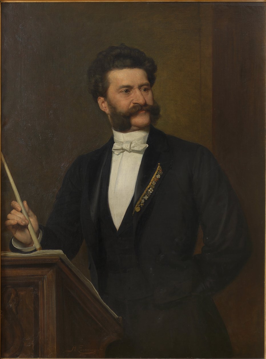 Porträtt av Johann Strauss 1825-1899, 1888. av August Eisenmenger