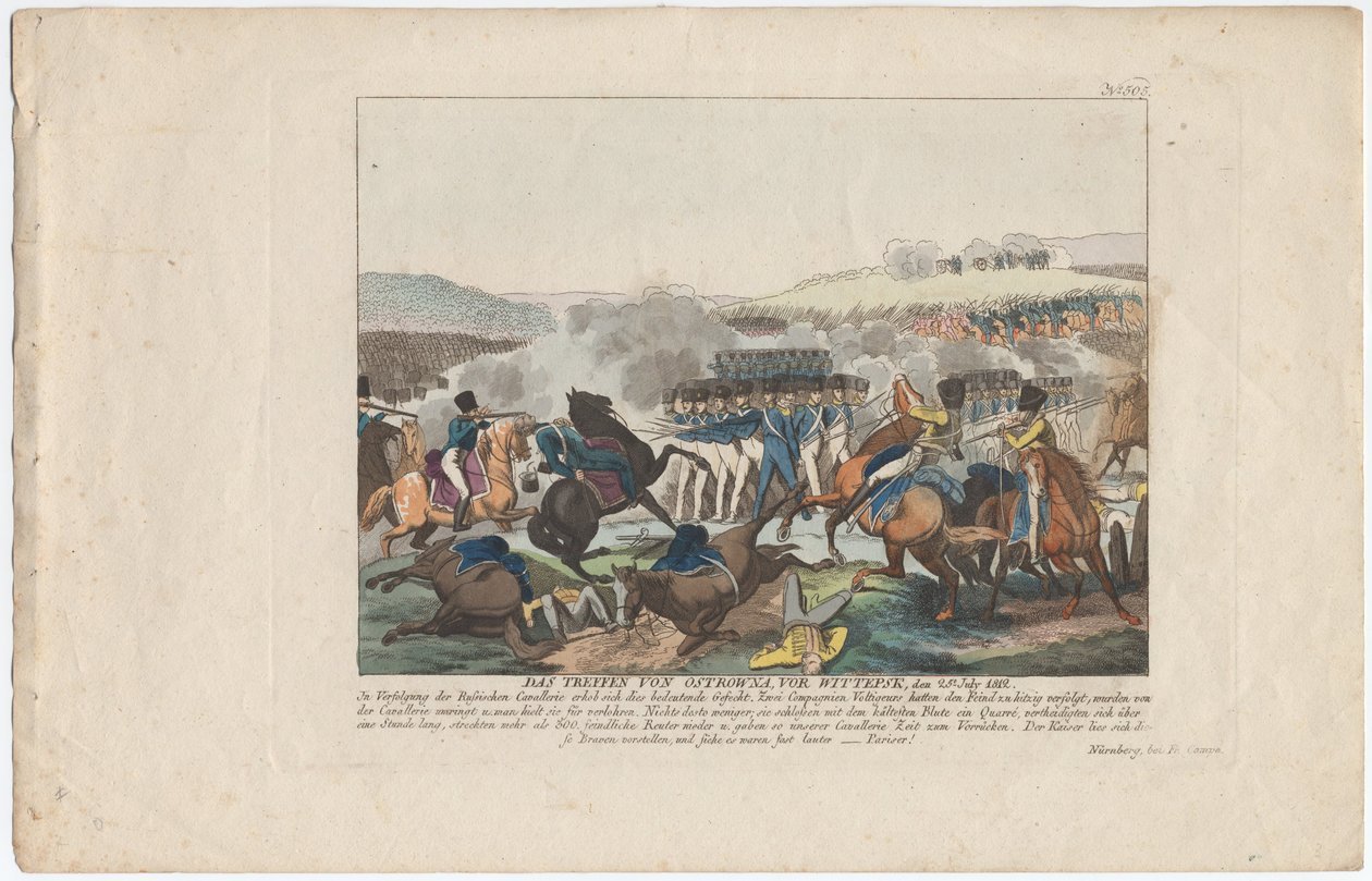 Möte i Ostrovno, nära Vitebsk, den 25 juli 1812 av August Friedrich Andreas Campe