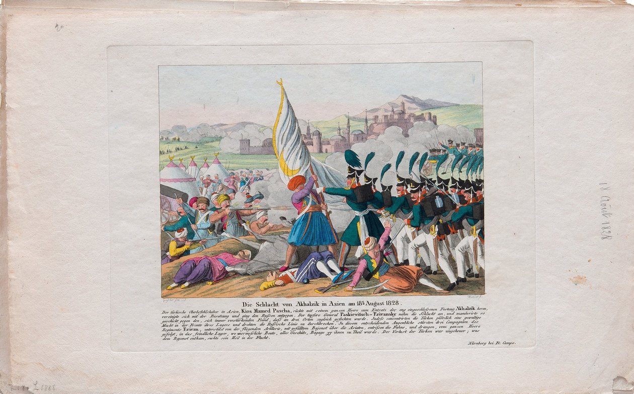 Stormningen av fästningen Akhaltsikhe den 27 augusti 1828, ca. 1830 av August Friedrich Andreas Campe
