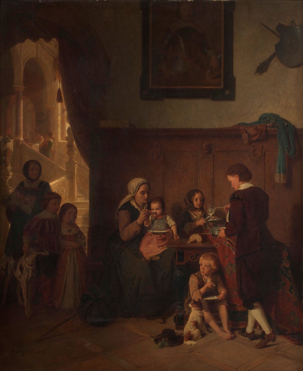 försörjning av en fattig familj av August Friedrich Siegert