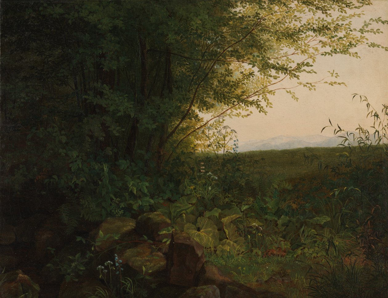 Vid skogens kant, ca. 1820. av August Heinrich