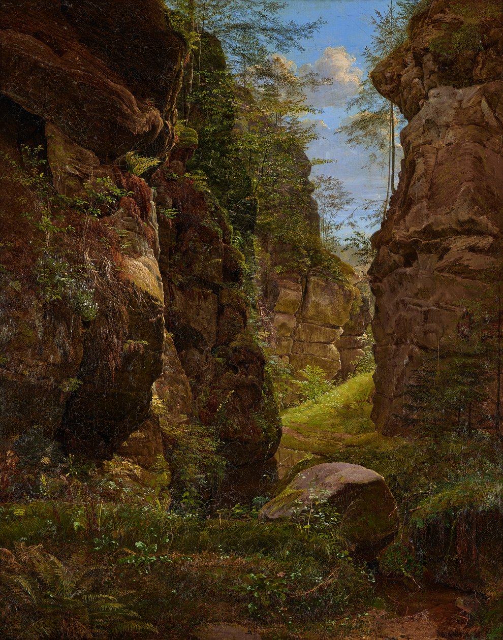 Klippravinen i Uttewalder Grund i Sachsiska Schweiz av August Heinrich