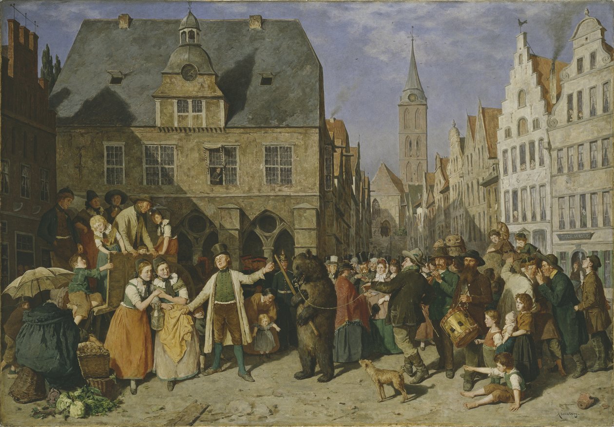 En dansande björn, 1865 av August Jernberg