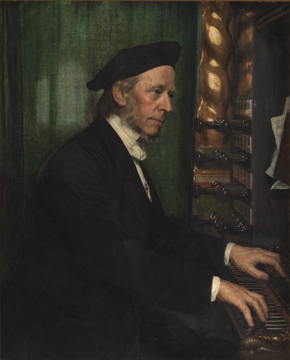 Hovorganist i Roskilde, professor Hans Matthison-Hansen, konstnärens svärfar av August Jerndorff