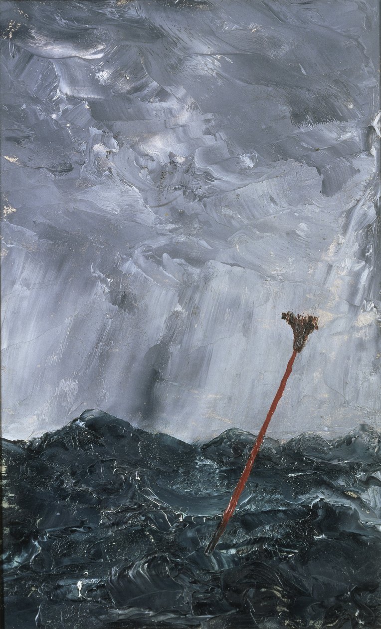 Stormy Sea Broom Booy, 1892 (olja på papper) av August Johan Strindberg