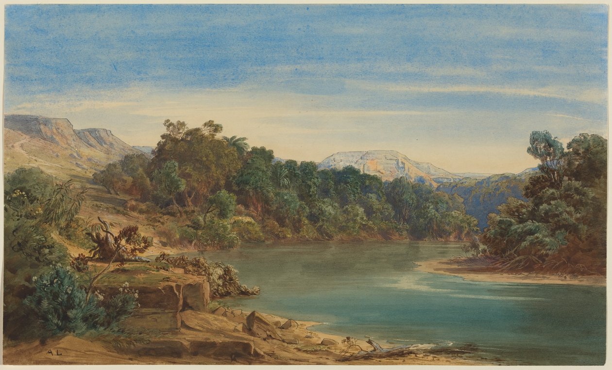 Längs Jordanfloden (recto) av August Löffler