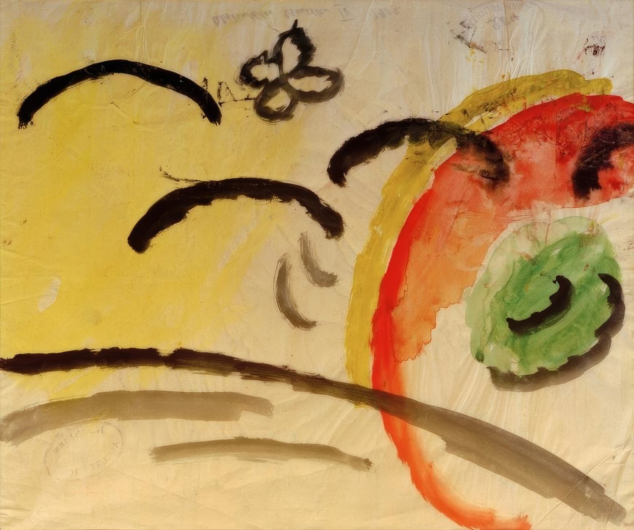 Abstrakt mönster IV, design för broderi av August Macke