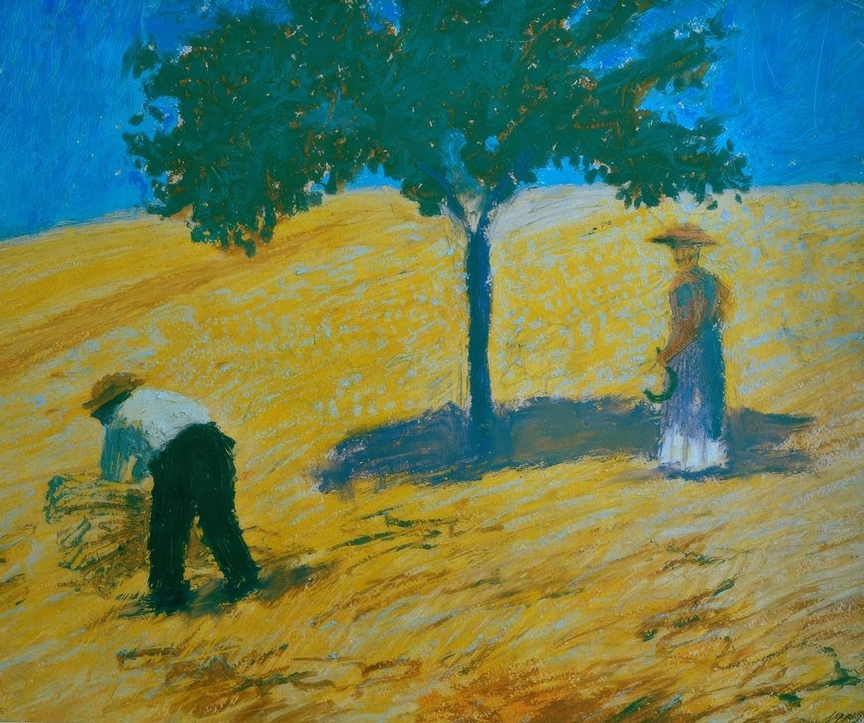 Träd i sädesfältet av August Macke