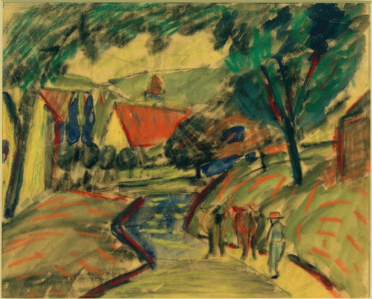 Bygata i Kandern II av August Macke