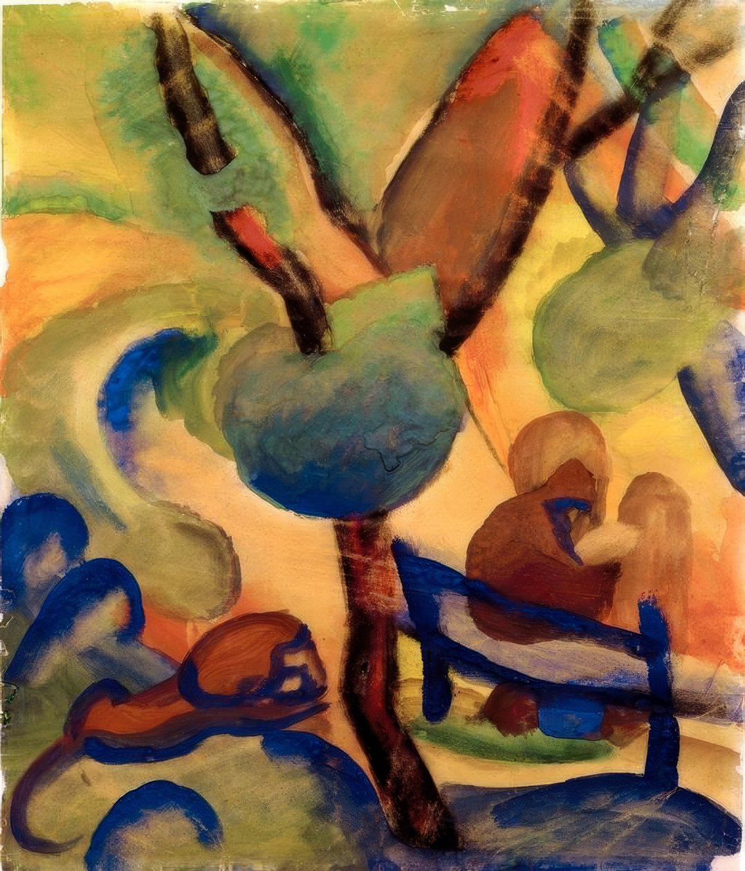 Eremit med lejon (Hieronymus) av August Macke