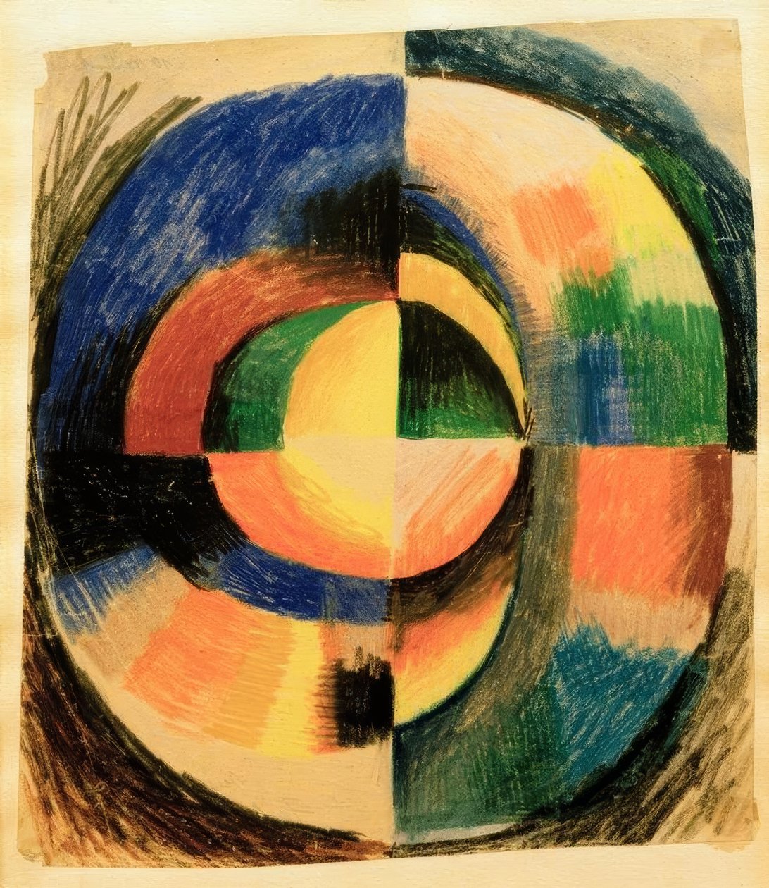 Färgcirkel II (stor) av August Macke