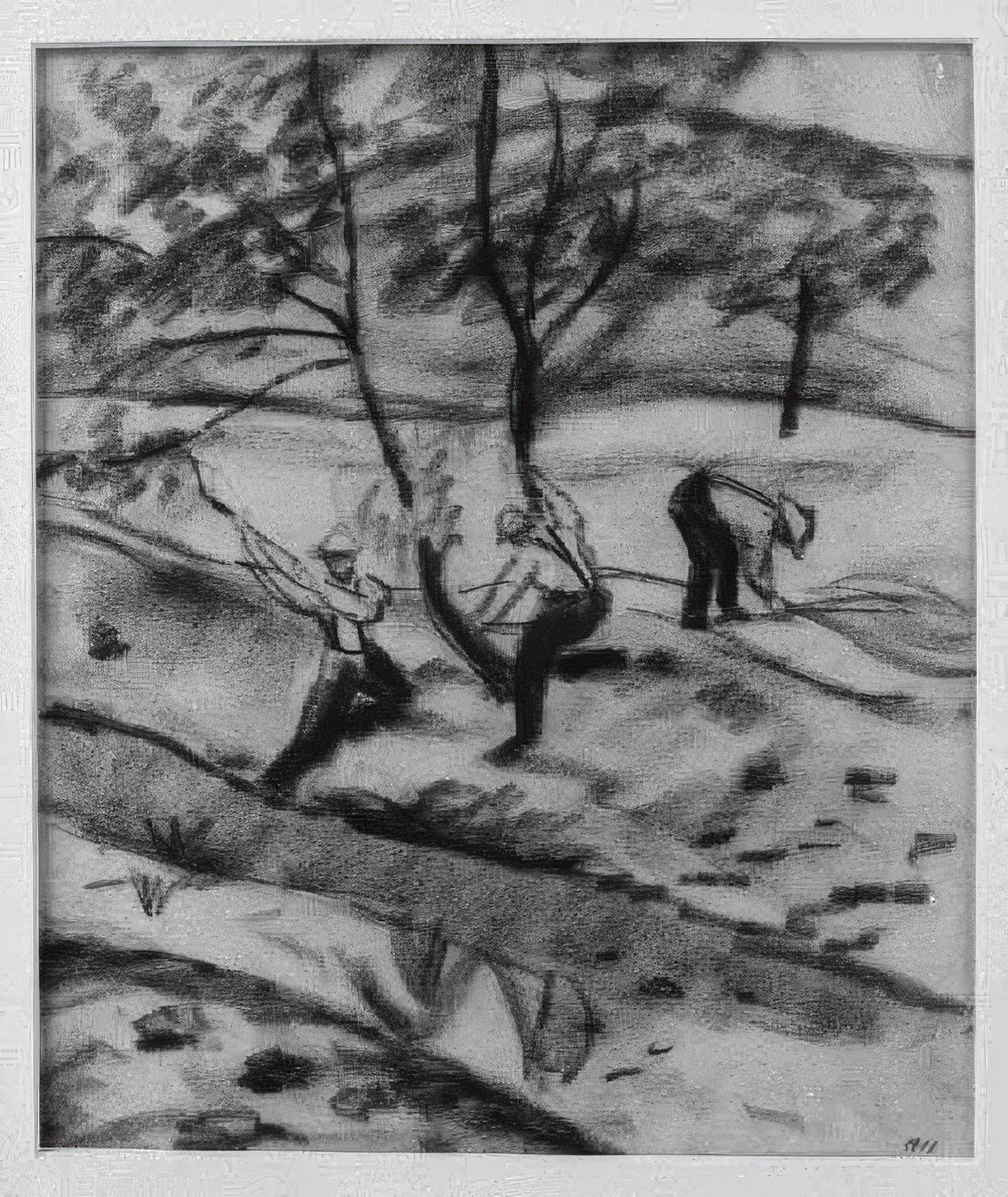 Skogshuggare i Kandern av August Macke