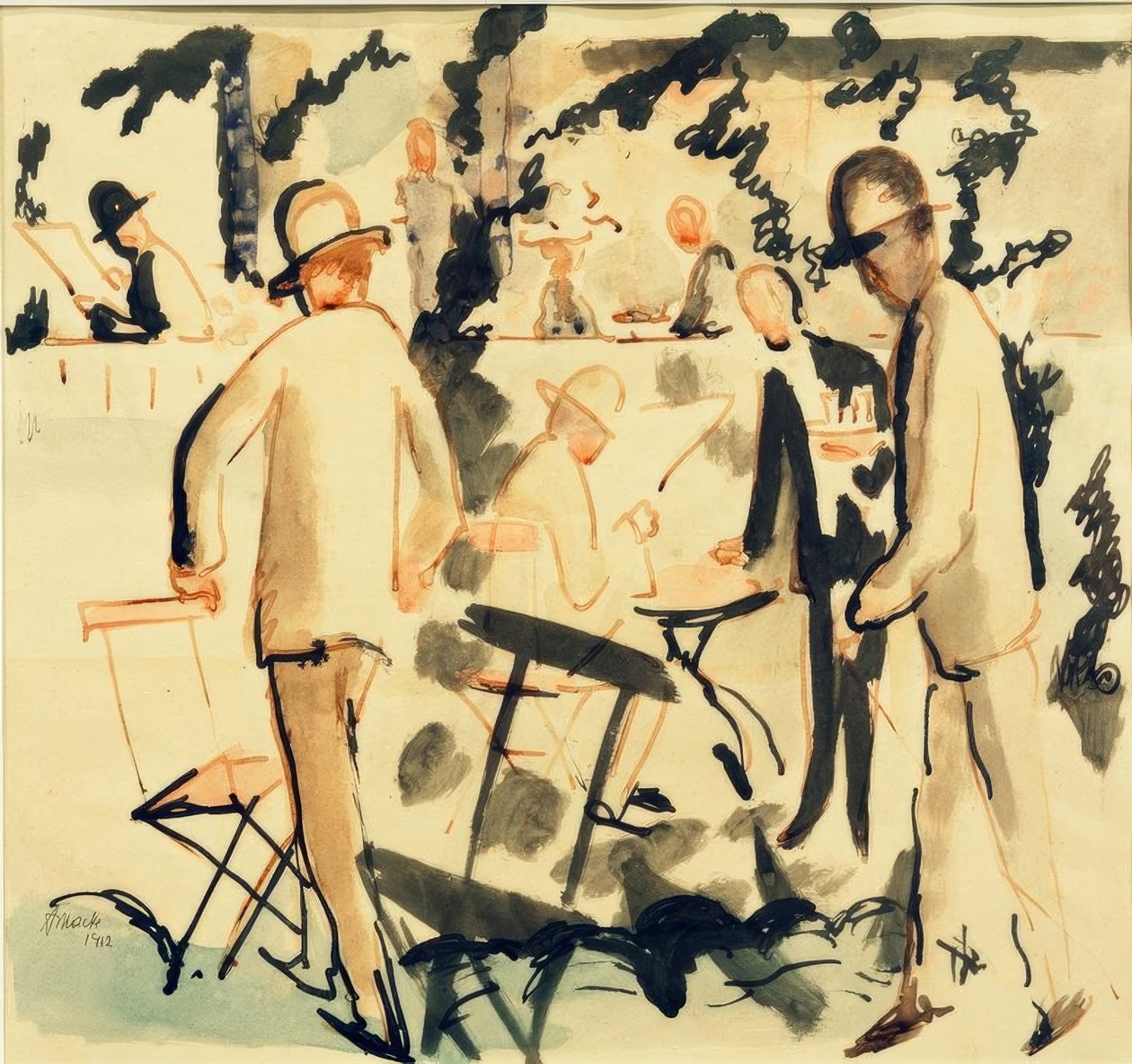 Kaféterrass av August Macke