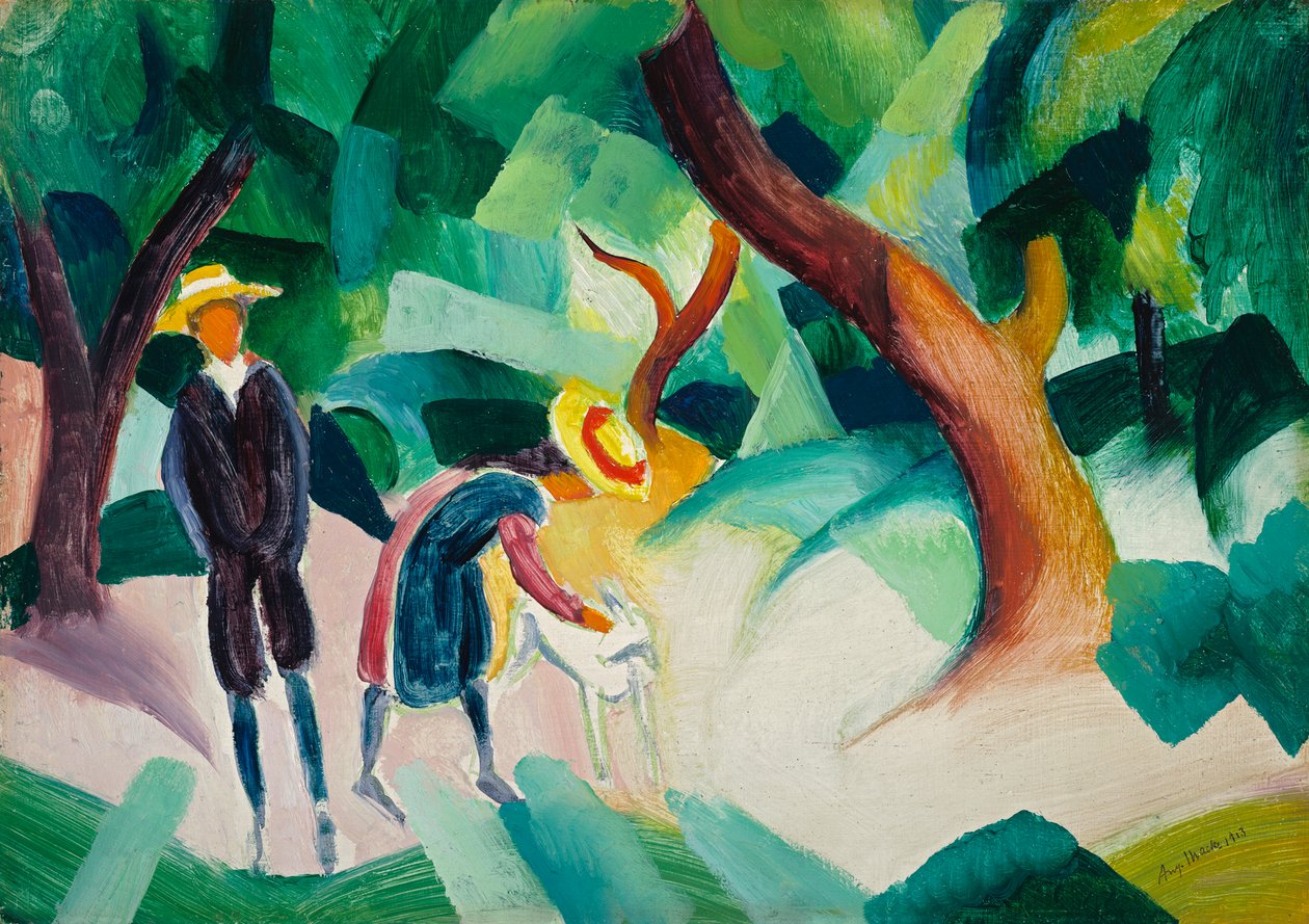 barn med get av August Macke